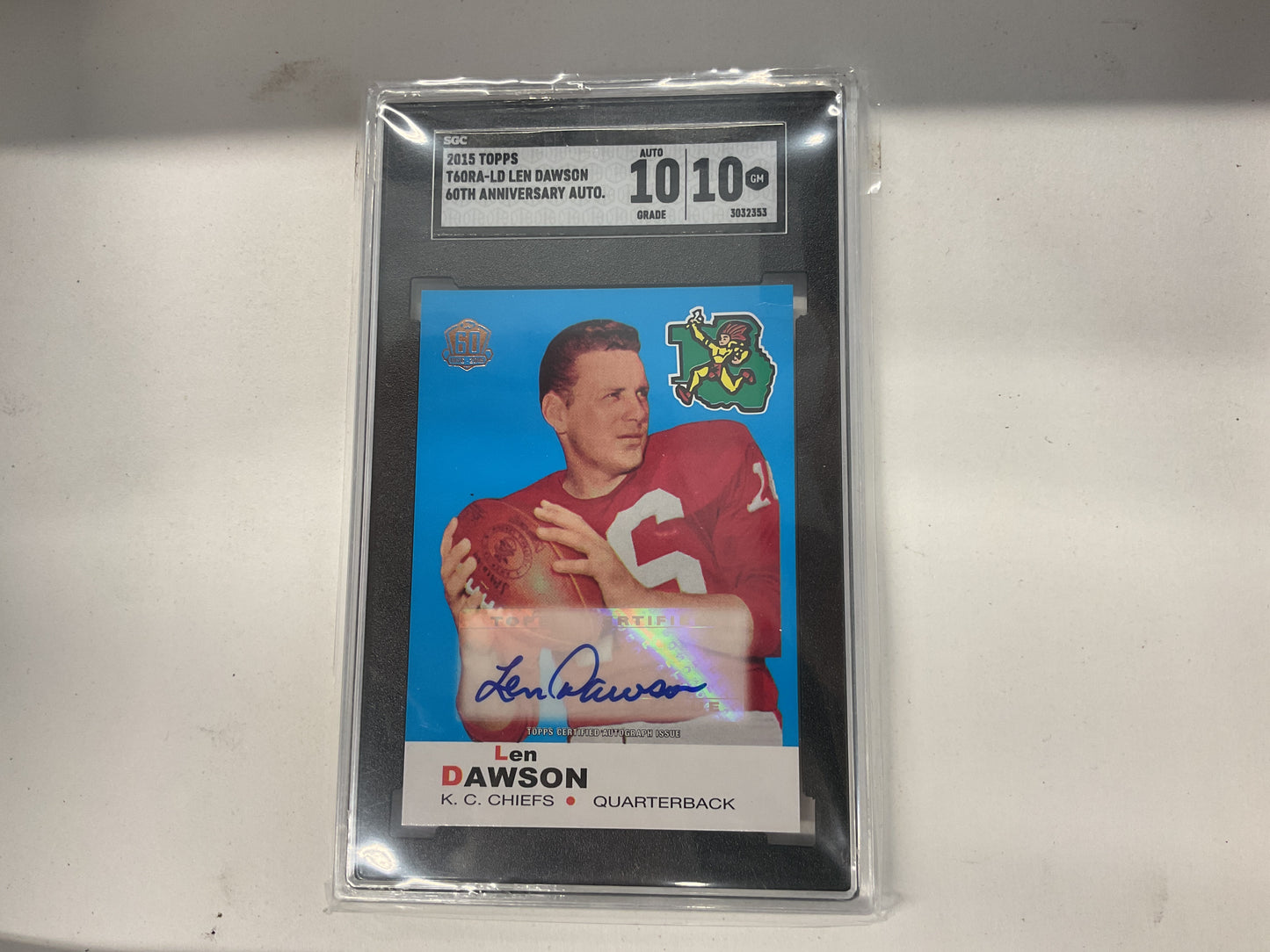 2015 Topps Len Dawson 60th Anniversary Auto