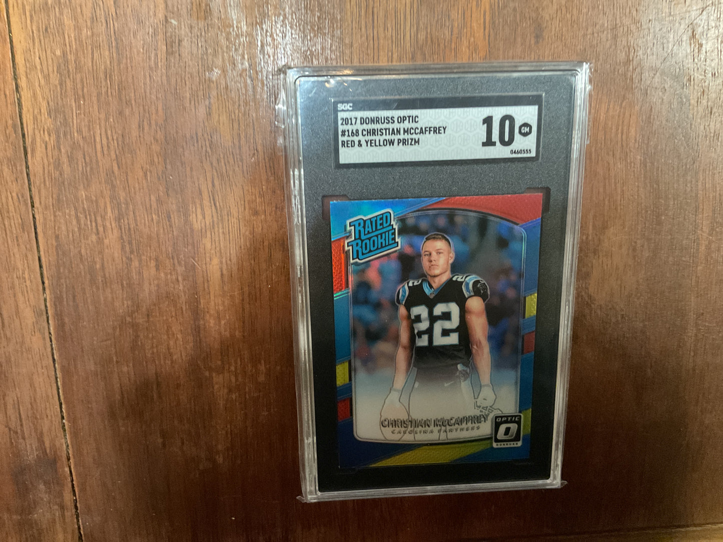 2017 Don Optic Christian McCaffery Red&Yellow prizm