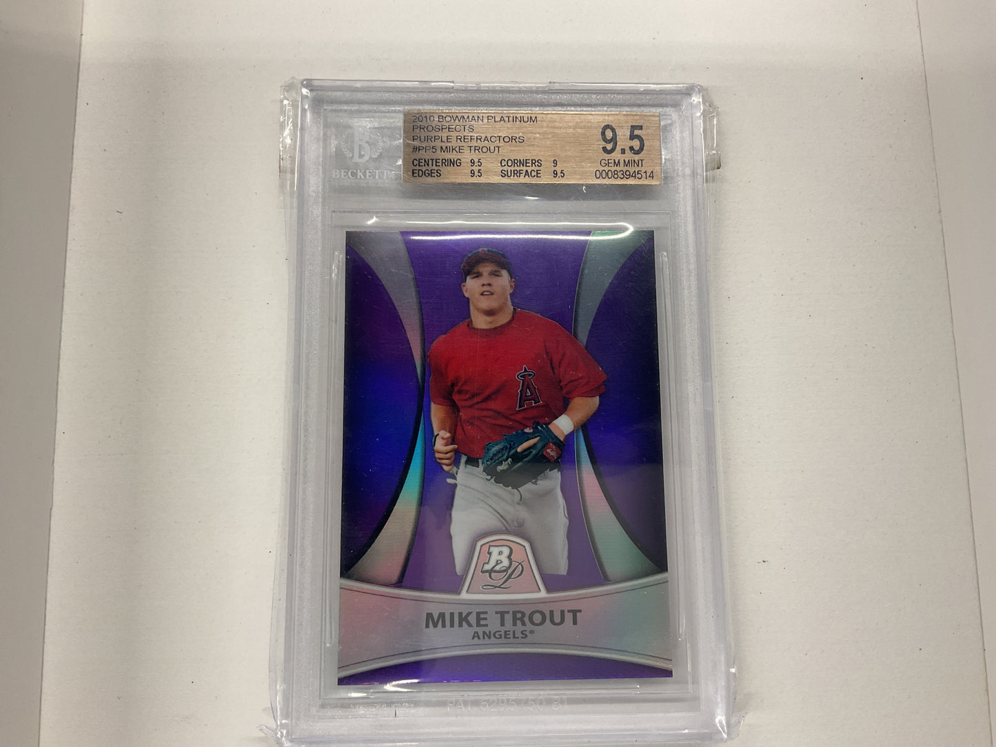 2010 Bowman Platinum Mike Trout Purple refractor #PP5