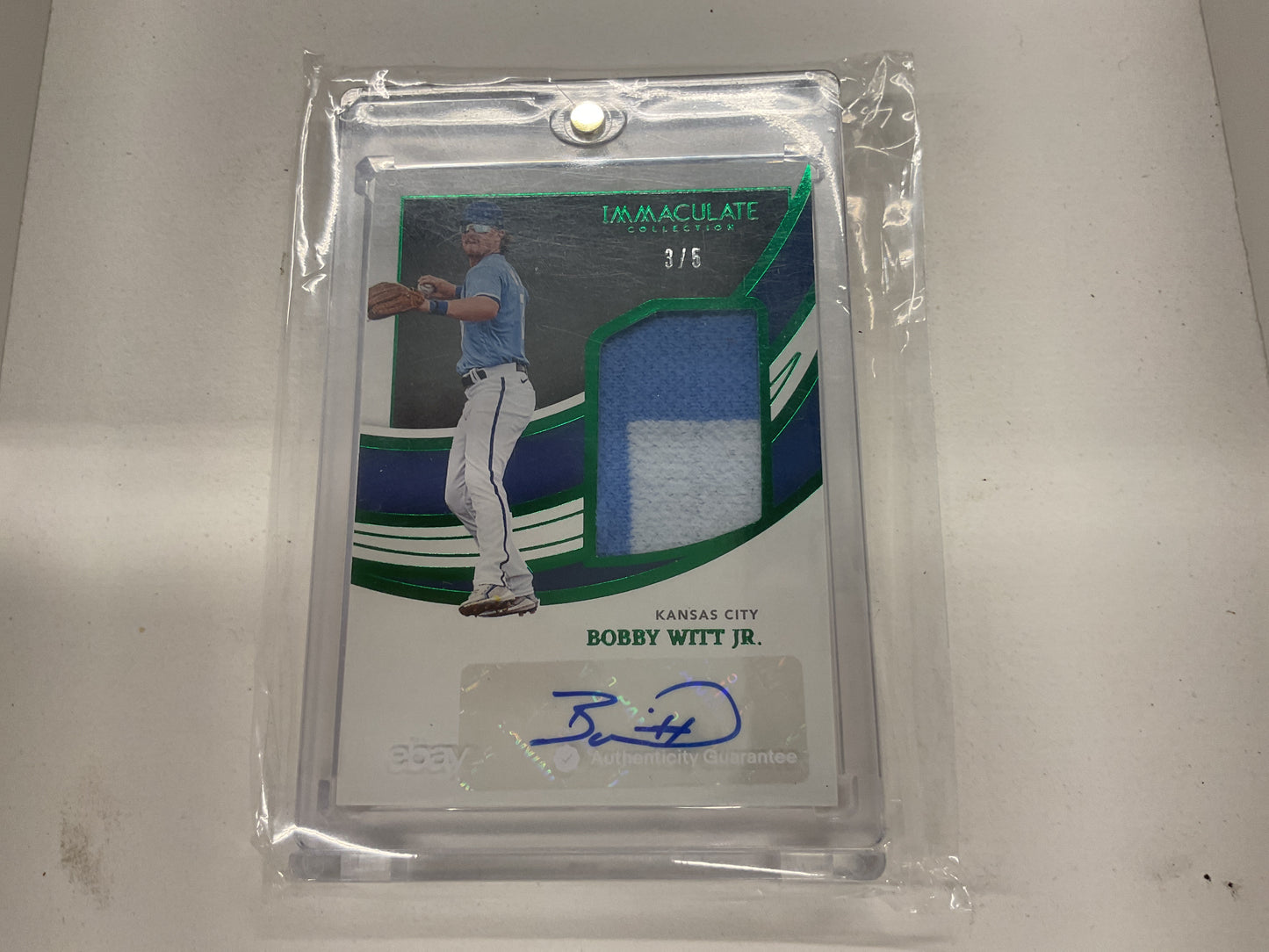 2022 Immaculate Bobby Witt Green Auto 3/5
