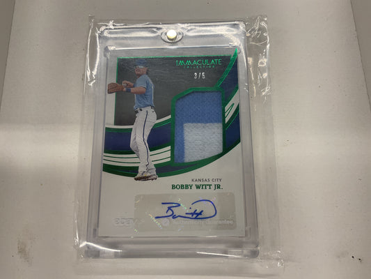 2022 Immaculate Bobby Witt Green Auto 3/5
