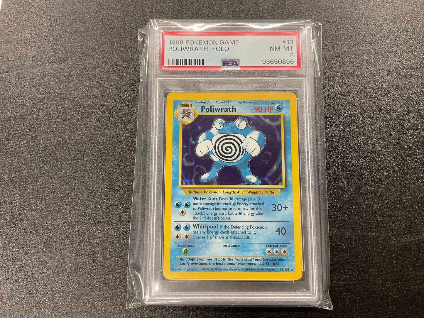 1999 Poliwrath Holo PSA 8