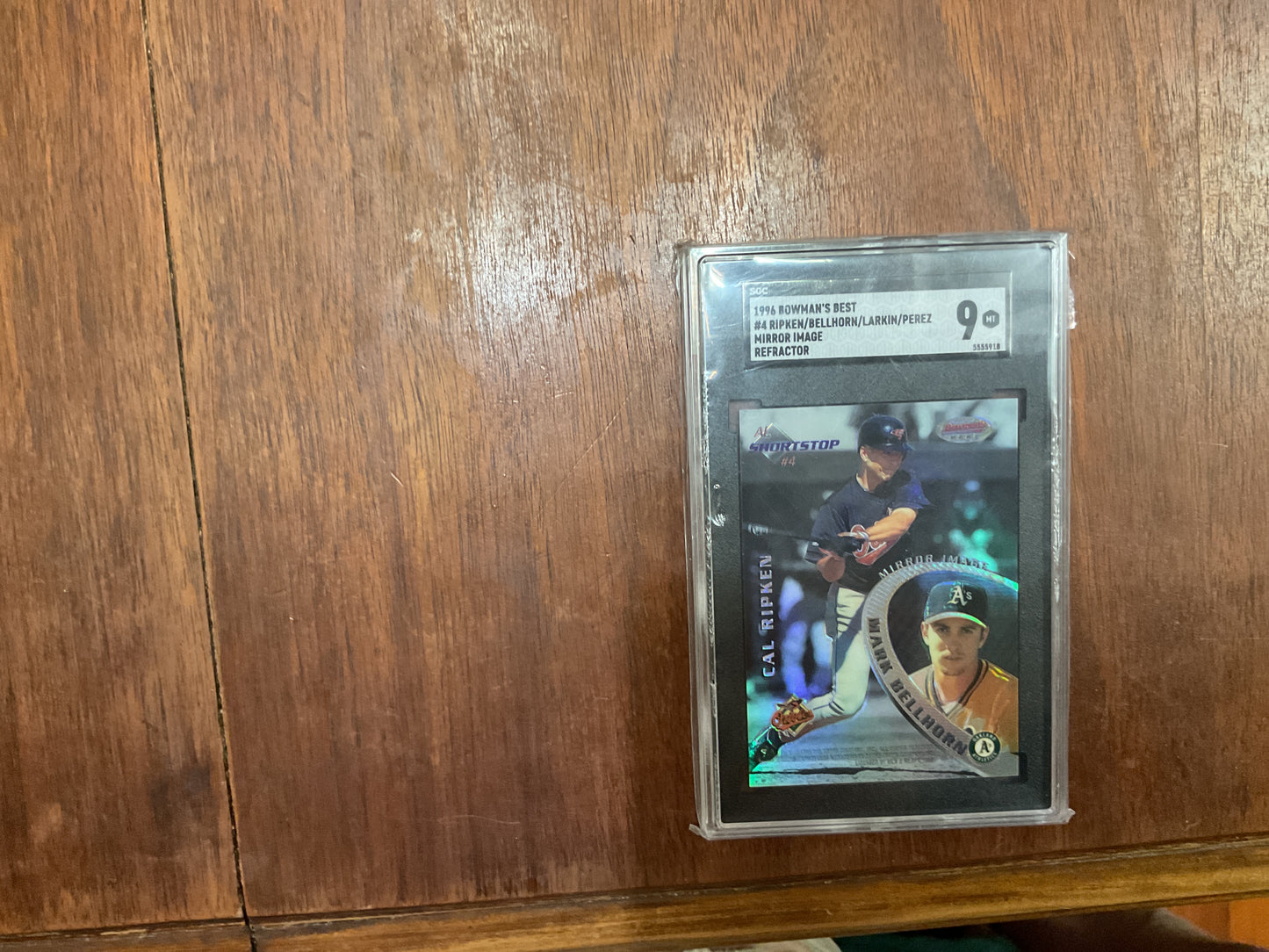 1996 Bowman’s Best Cal Ripken/BLarkin Mirror Image refractor