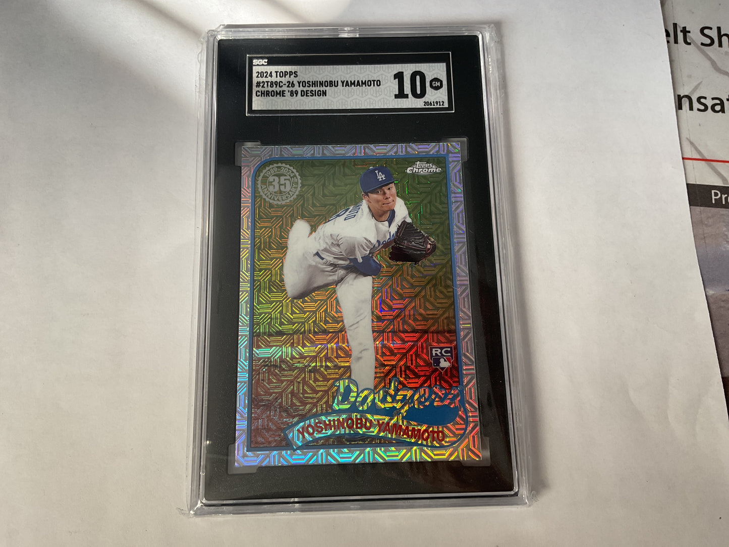 2024 Topps 89 Chrome Yoshinobu Yamamoto rc