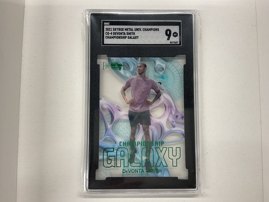 2021 Metal Universe Devonta Smith Championship Galaxy
