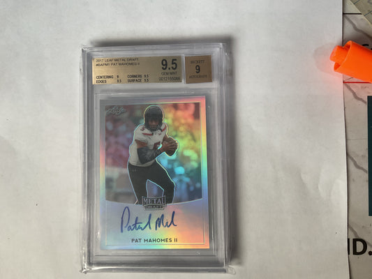 2017 Leaf Metal Patrick Mahomes rc Auto