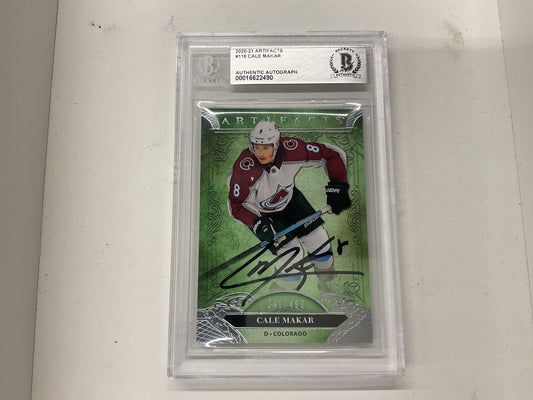 2020/21 Artifacts Cale Makar BGS Authentic Auto