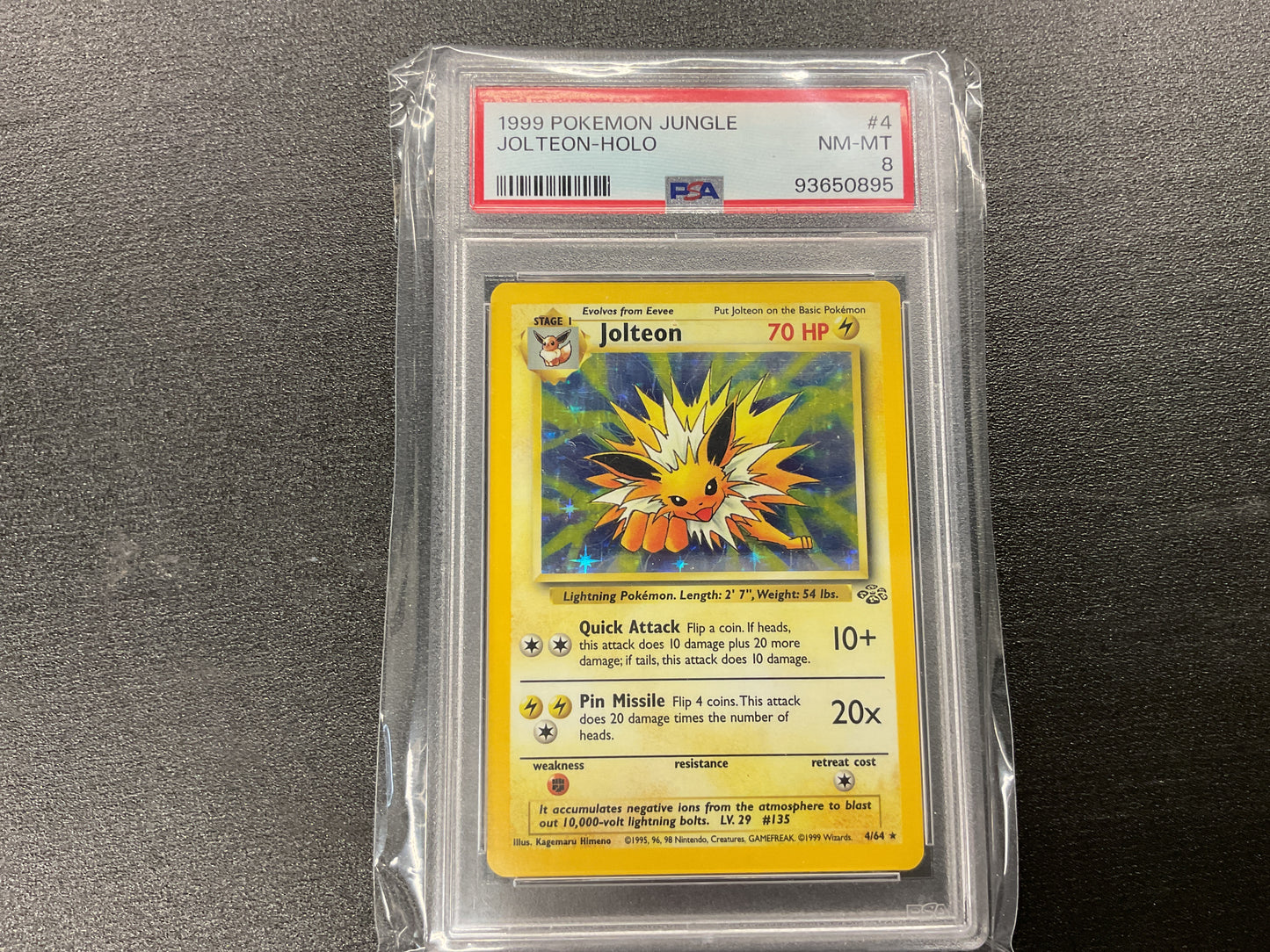1999 Jolteon Holo PSA 8