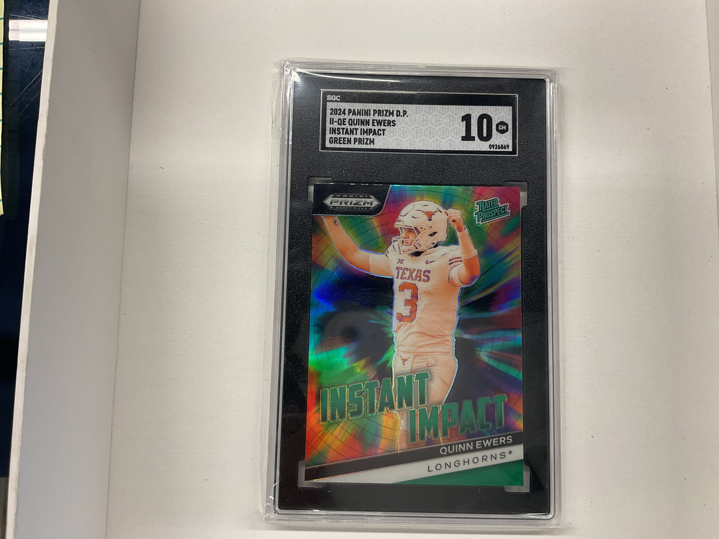 2024 Prizm D.P. Quinn Ewers instant impact green Prizm