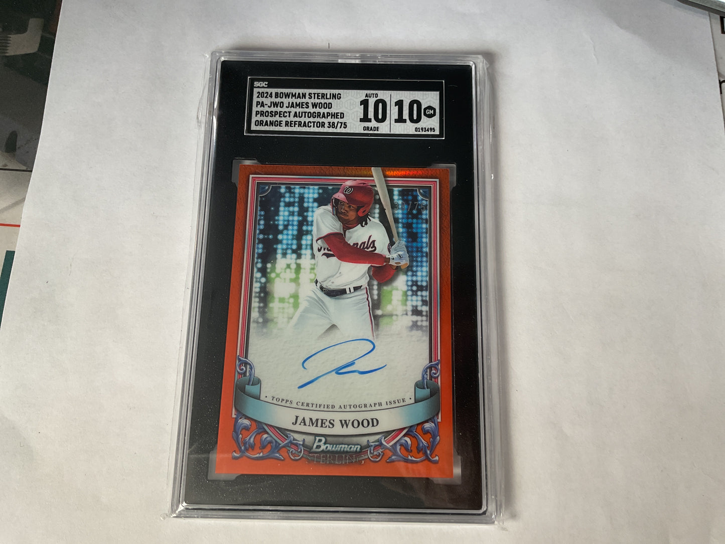 2024 Bowman Sterling James Wood Orange ref Auto