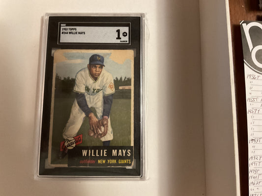 1953 Topps Willie Mays SGC 1