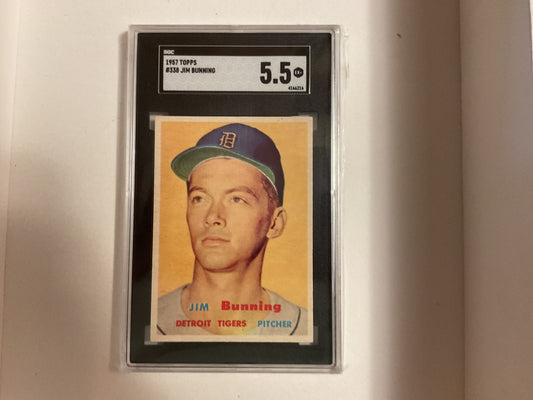 1957 Topps Jim Bunning rc SGC 5.5