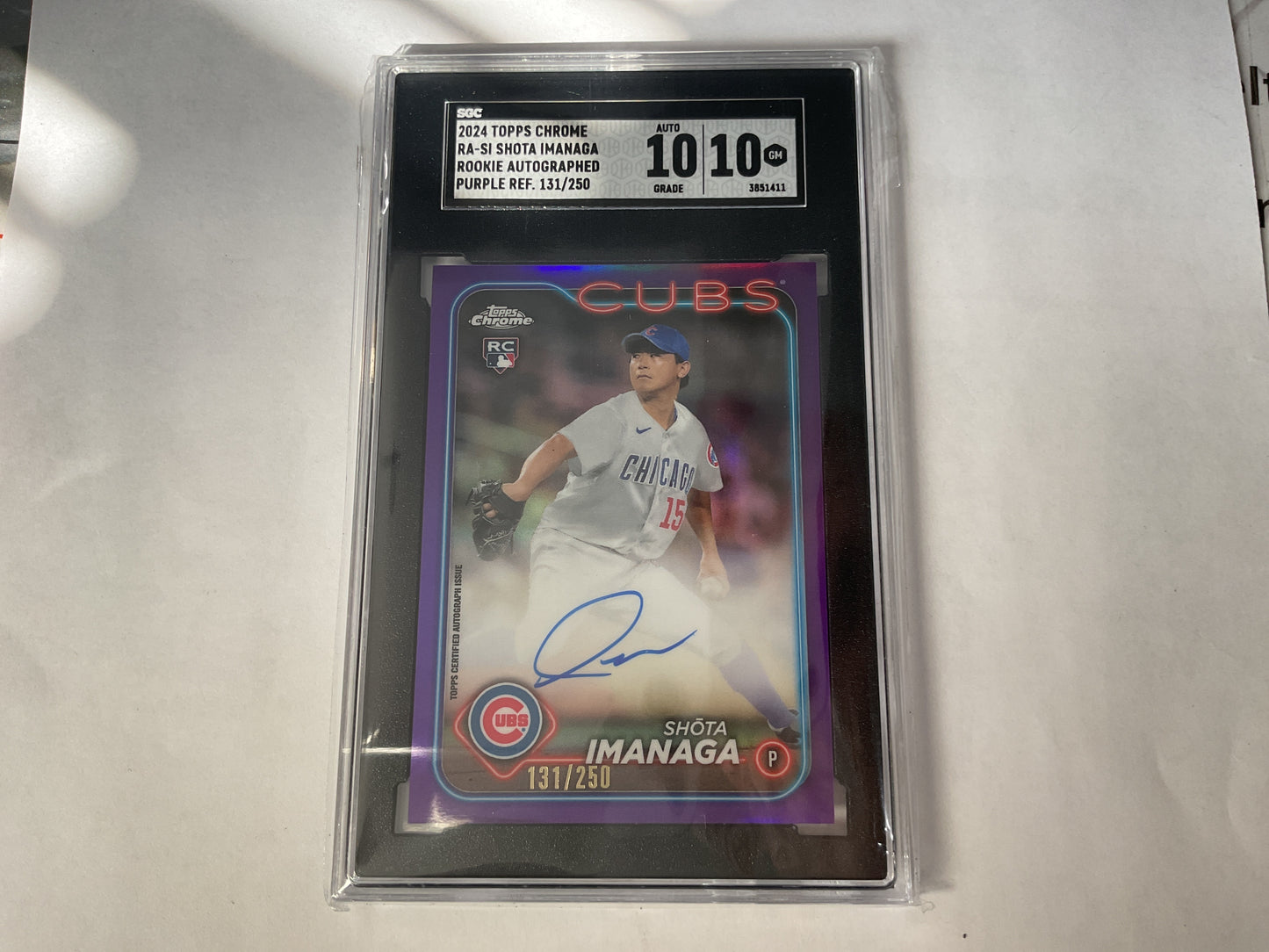 2024 Topps Chrome Shota Imanaga Purple Auto rc