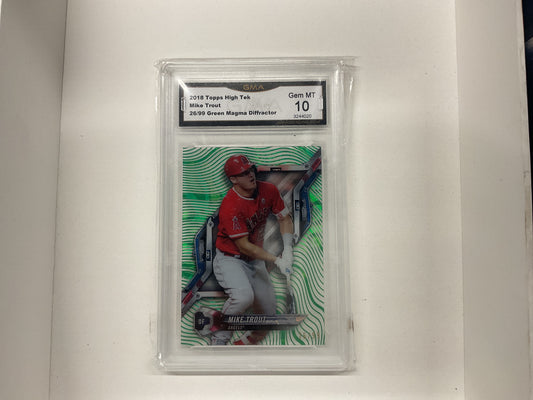 2018 Topps High Tek Mike Trout green
