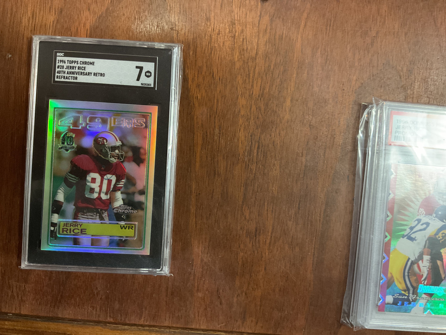 1996 Topps Chrome Jerry Rice 40th retro ref