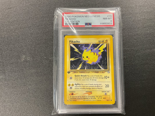 2000 Pikachu 1st Edition PSA 8