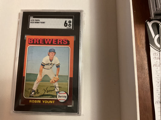 1975 Topps Robin Yount Rc SGC 6