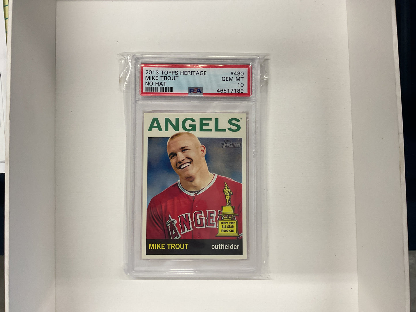 2013 Topps Heritage Mike Trout No Hat variation #430