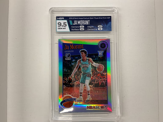 2019/20 Hoops Premium Ja Morant silver Prizm #297