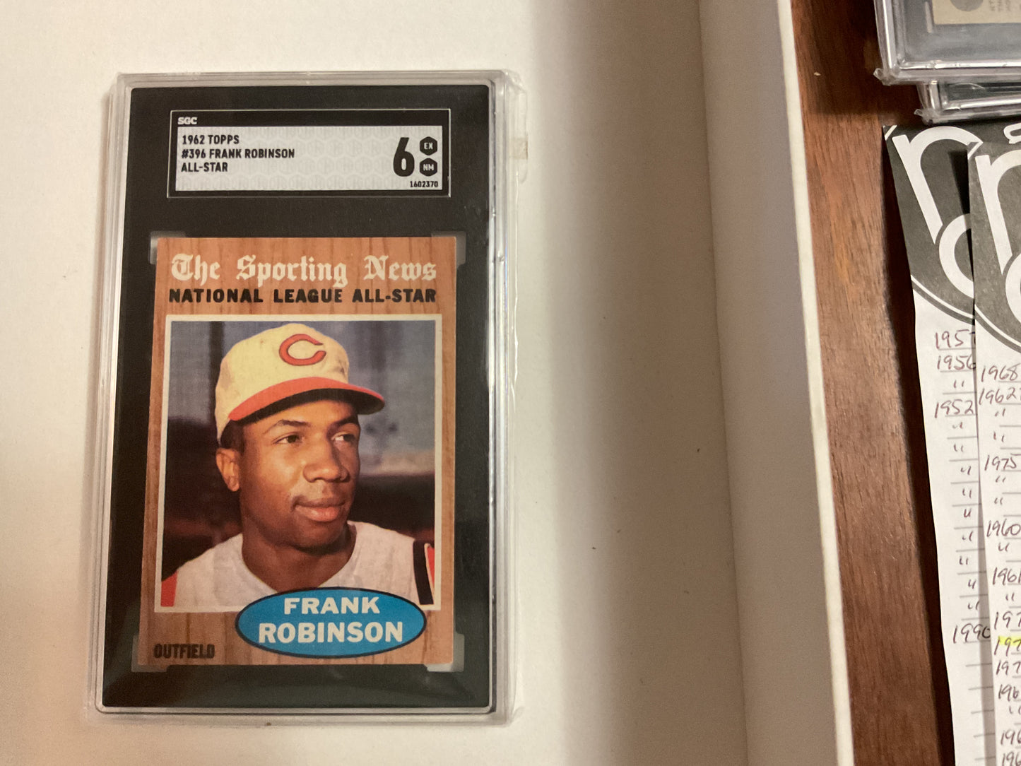 1962 Topps Frank Robinson AS #396 SGC 6