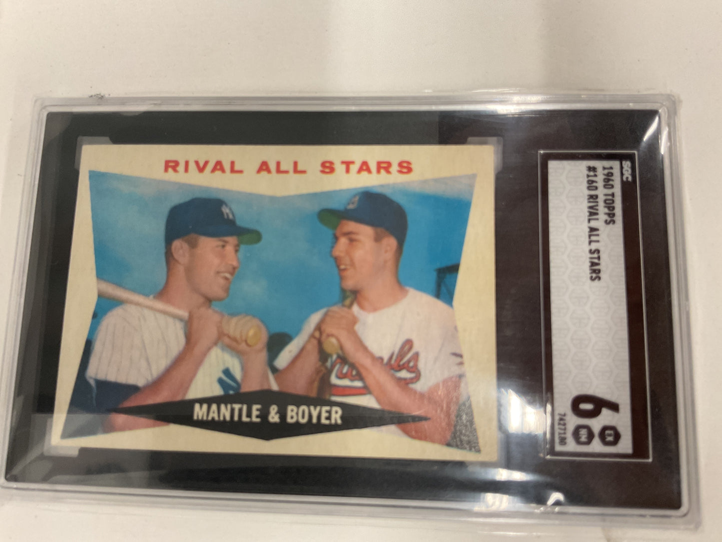 1960 Topps Rivals Mantle/Boyer SGC 6