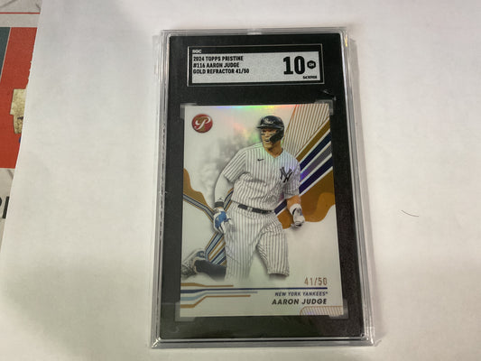 2024 Topps Pristine Aaron Judge Gold refractor