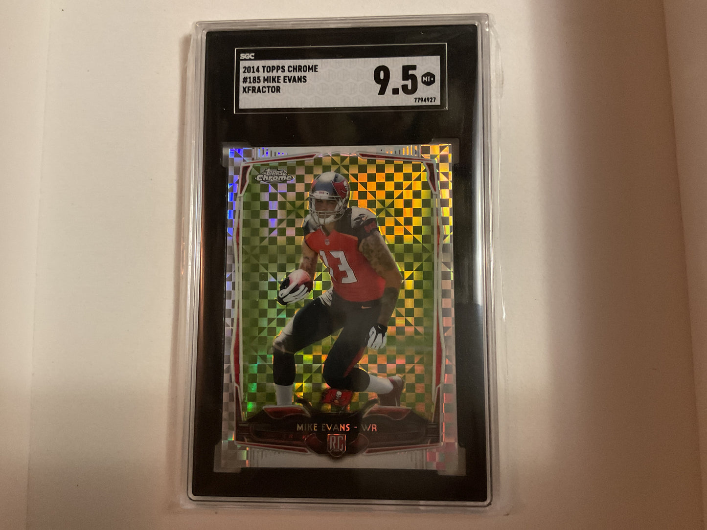 2014 Topps Chrome Mike Evan’s Xfractor rc #185