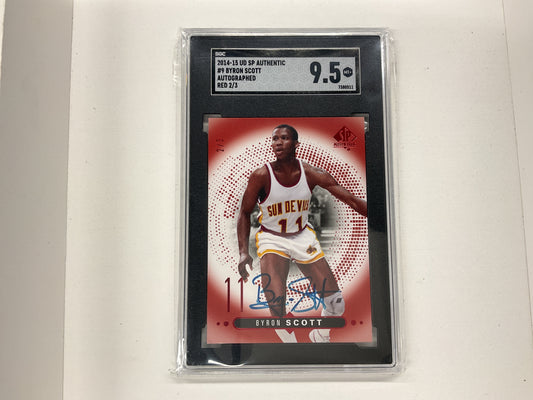 2014/15 SP Authentic Byron Scott Red Auto #9.  2/3
