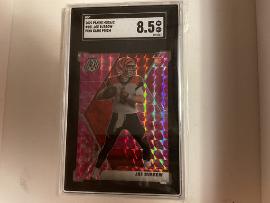 2020 Mosaic Joe Burrow Pink Camo Prizm