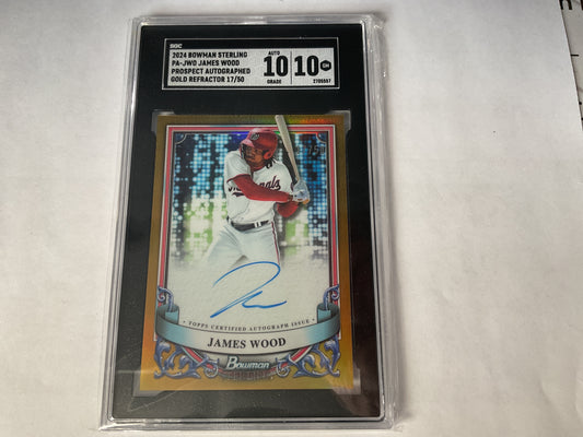 2024 Bowman Sterling James Wood Gold ref Auto