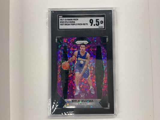 2017/18 Prizm Kyle Kuzma Fast Break purple Prizm rc #283
