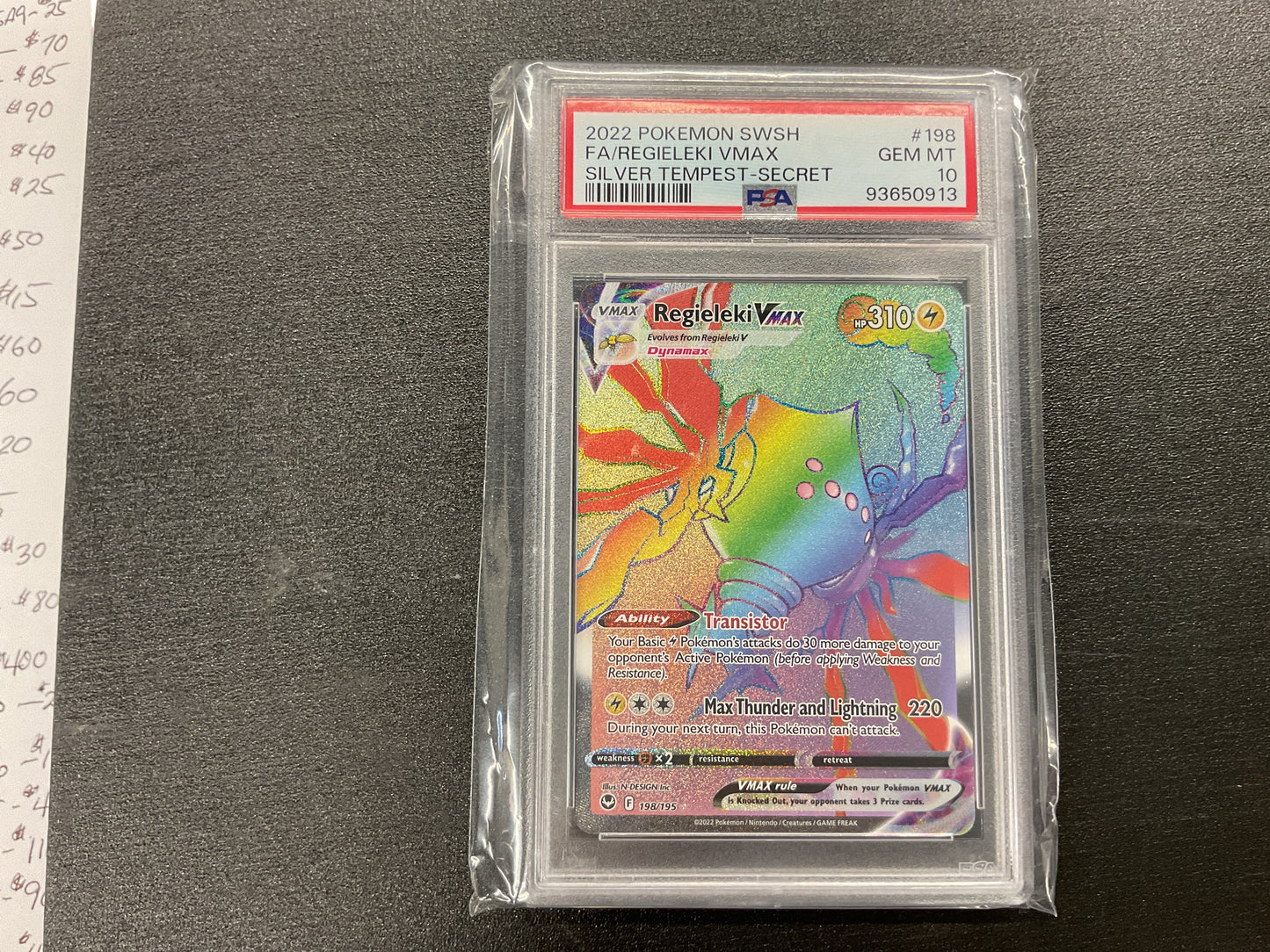 2022 FA/Regieleki Vmax PSA 10