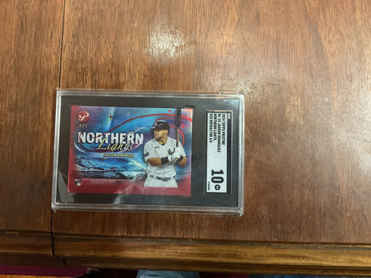 2024 Topps Pristine Jason Dominguez Northern Lights Red refractor RC 4/5