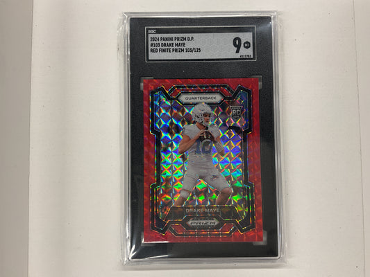 2024 Prizm D.P. Drake Maye Red Finite Prizm #103. /125