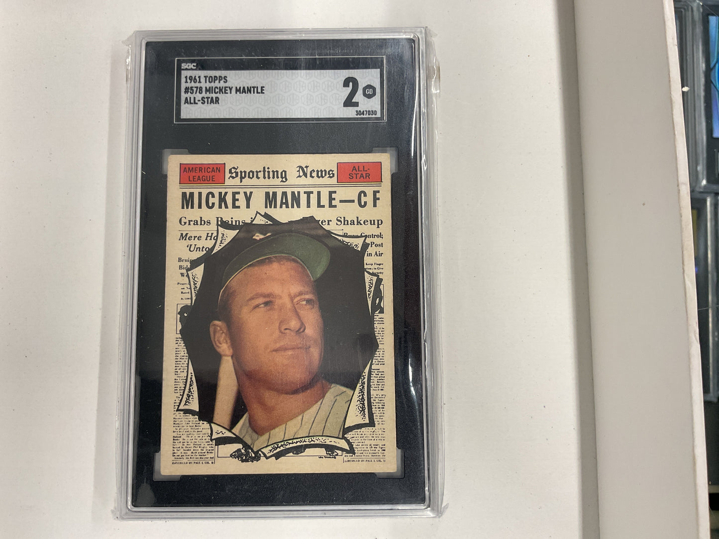 1961 Topps AS Mickey Mantle #578 SGC 2