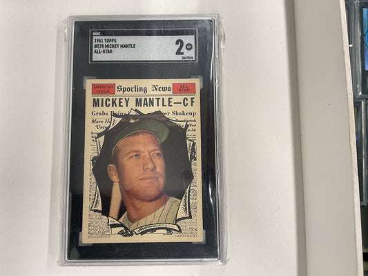 1961 Topps AS Mickey Mantle #578 SGC 2