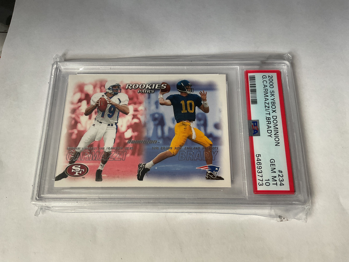 2000 Skybox	 Dominion Tom Brady rc