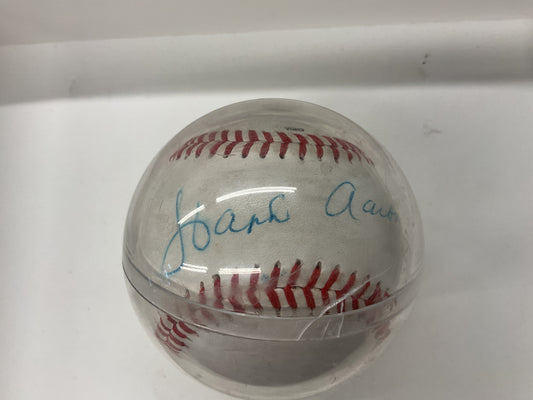 Autographed Hank Aaron ball JSA