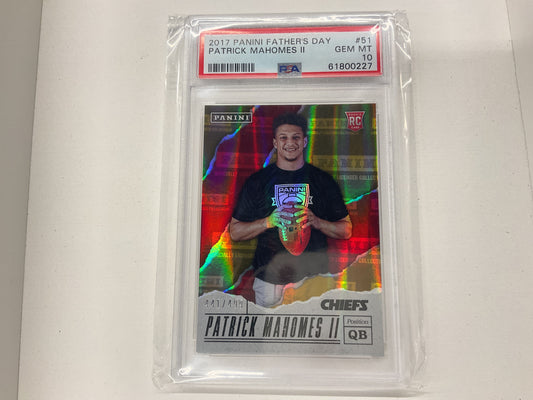 2017 Fathers Day Patrick Mahomes PSA 10