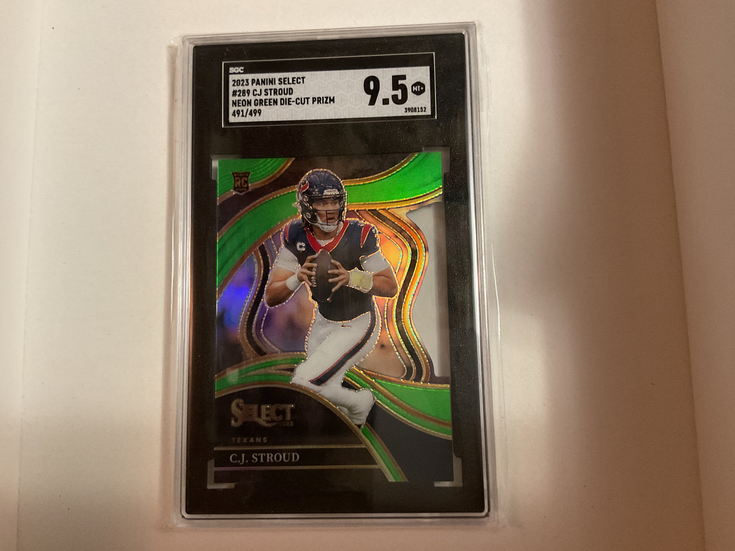 2023 Select C.J. Stroud Neon Green Die cut rc #209