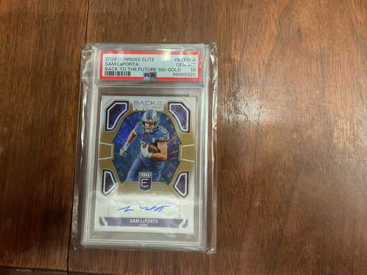 2024 Don Elite Sam LaPorta Back to the Future Gold Auto 3/5
