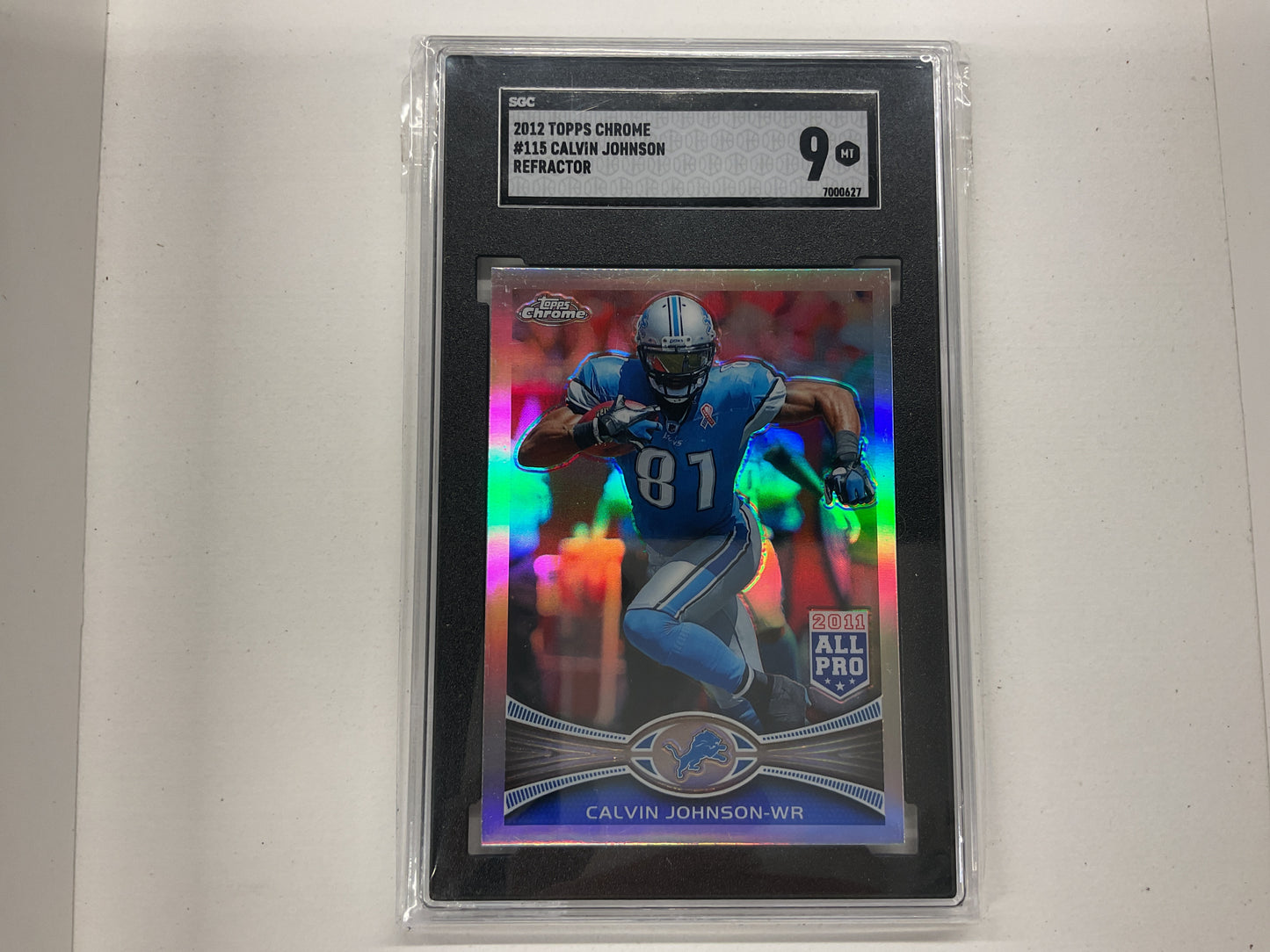 2012 Topps Chrome Calvin Johnson Refractor #115