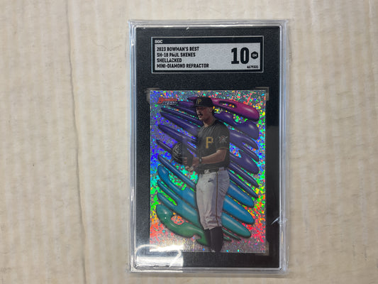 2023 Bowman’s Best Paul Skenes Shellacked Mini Dia