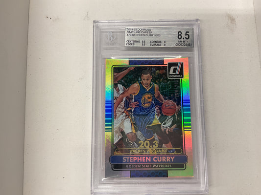 2014/15 Donruss Steph Curry stat line #70
