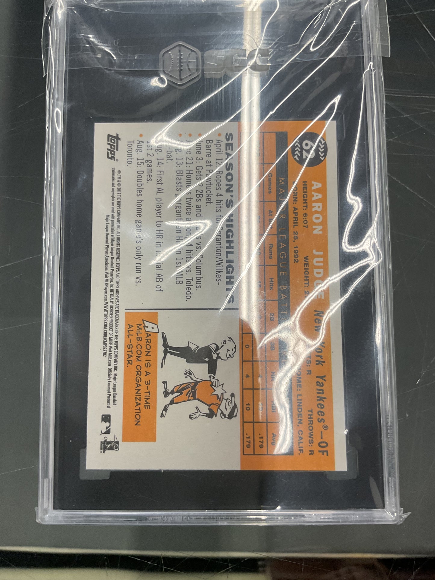 2017 TOPPS ARCHIVES AARON JUDGE #62