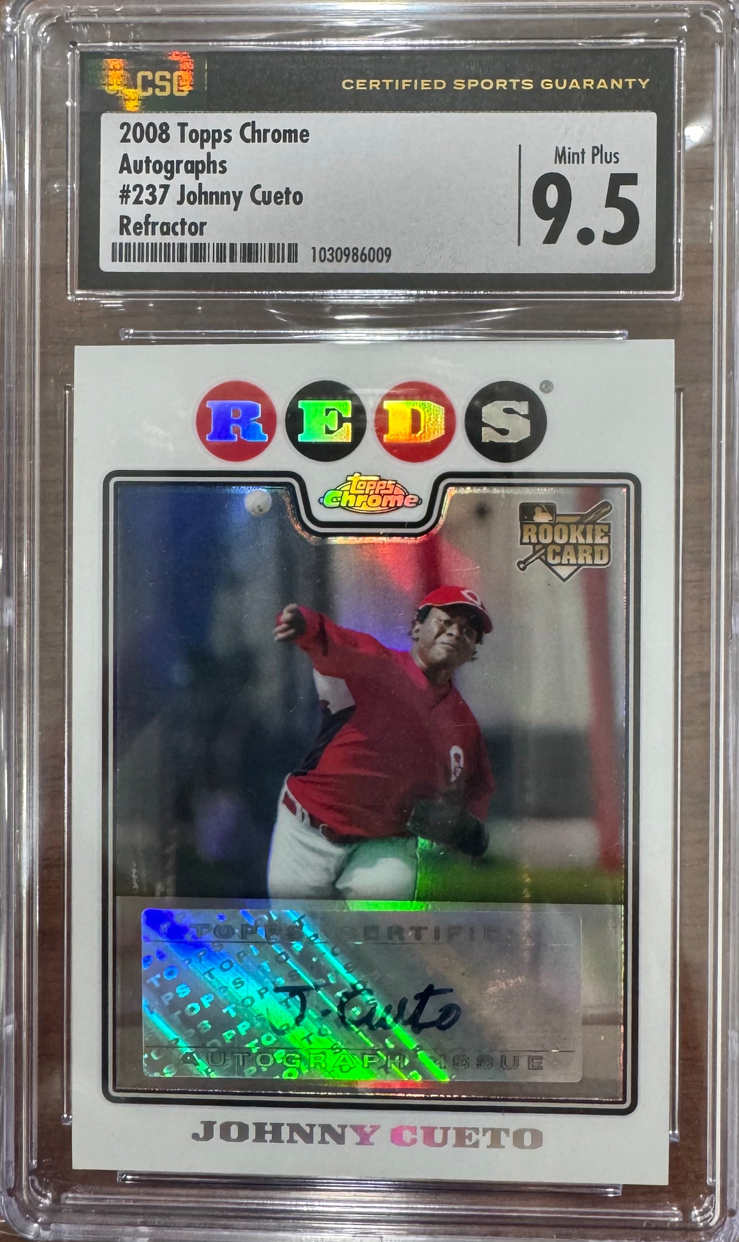 2008 Topps Chome Auto - Johnny Cueto /500