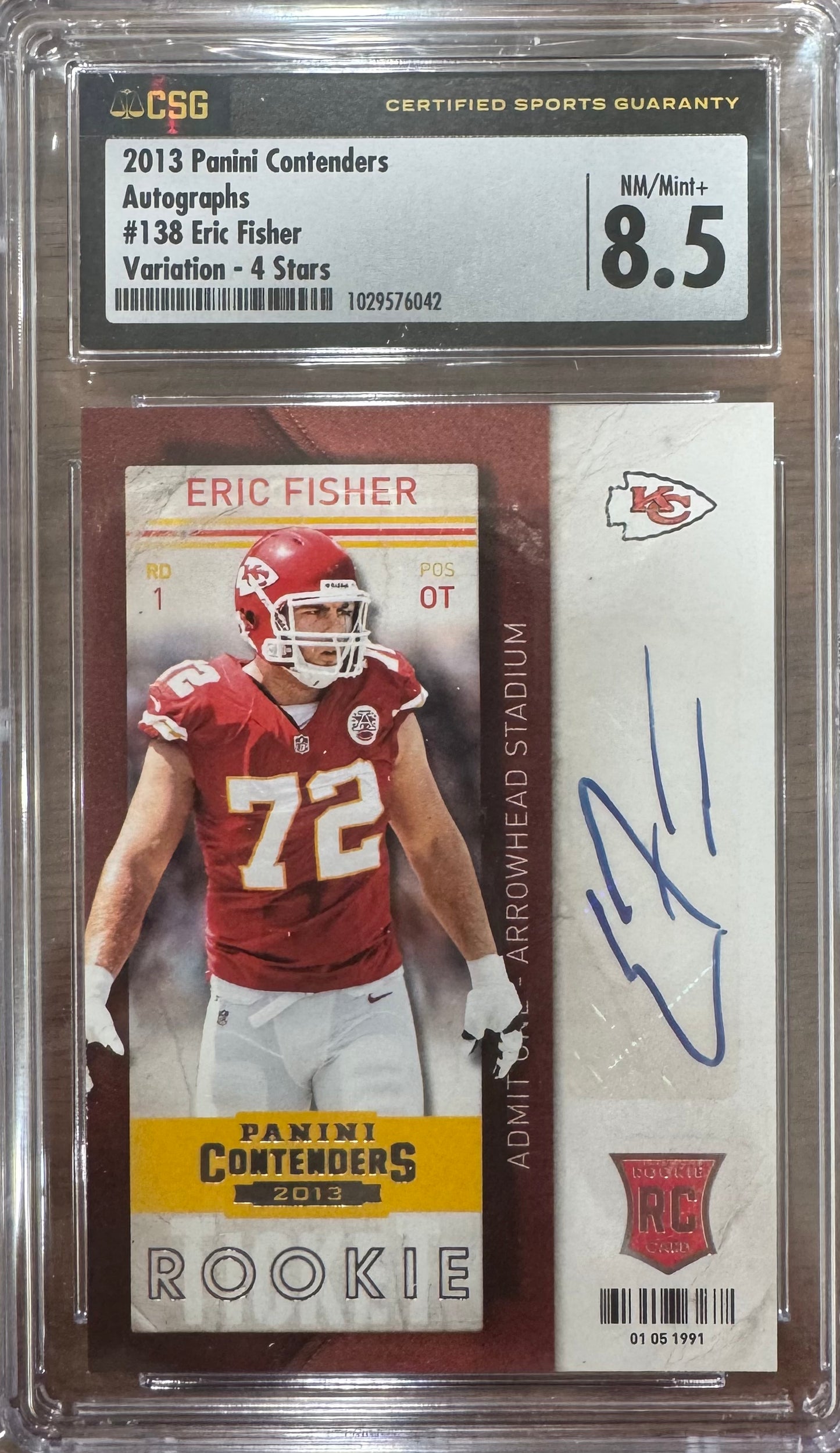 2013 Panini Auto - Eric Fisher #138 - variation