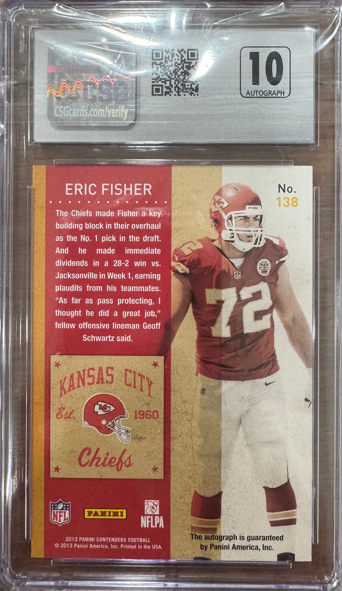 2013 Panini Auto - Eric Fisher #138 - variation