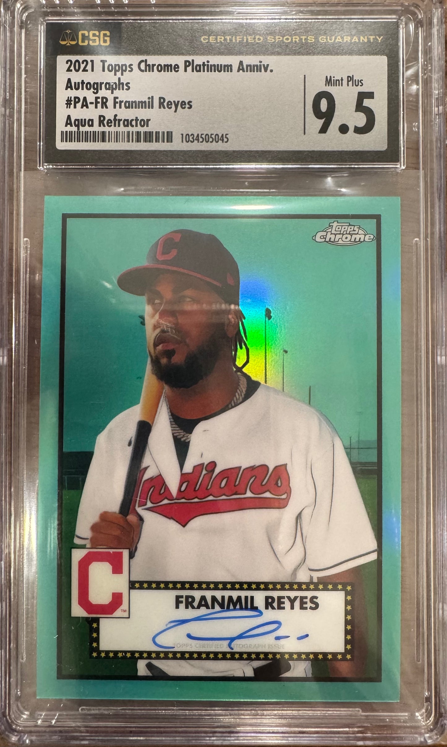 2021 Topps Chrome Platinum Anniv Auto Franmil Ryes Aqua #PA-FR