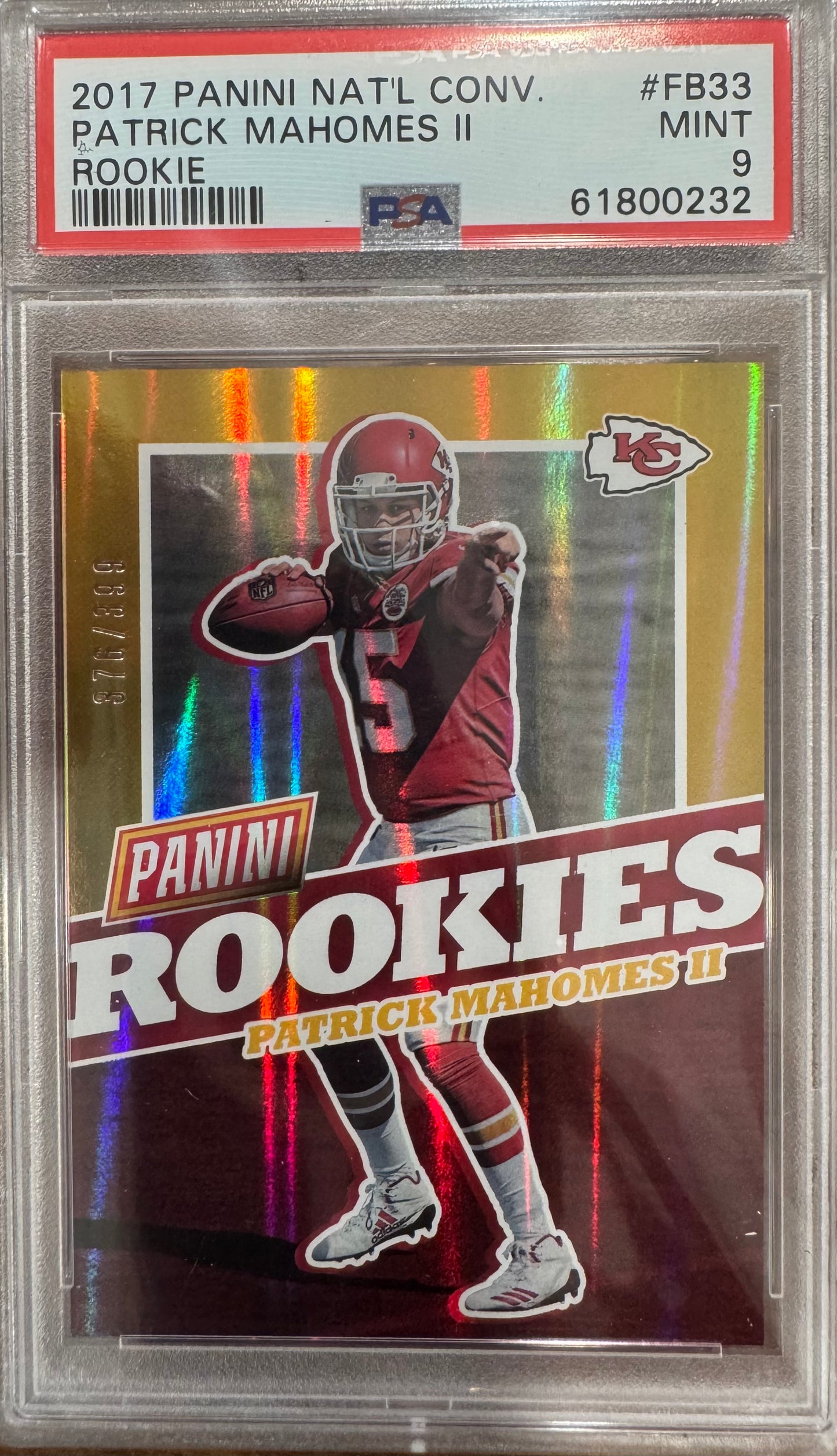 2017 Panini Nat'l Conv. Patrick Mahomes #FB33